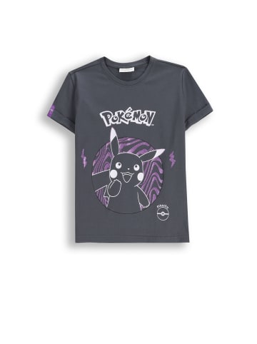 Coccodrillo T-Shirt mit kurzen Ärmeln in schwarzgrau