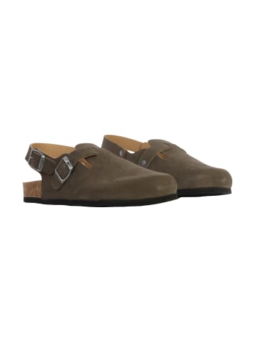 Plakton Leder-Pantoletten von BlogWork Grau