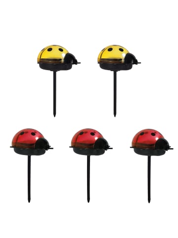 näve LED Solarleuchte "LADYBUG" in bunt - (L)7.8 cm x (B)6 cm x (H)14.2 cm