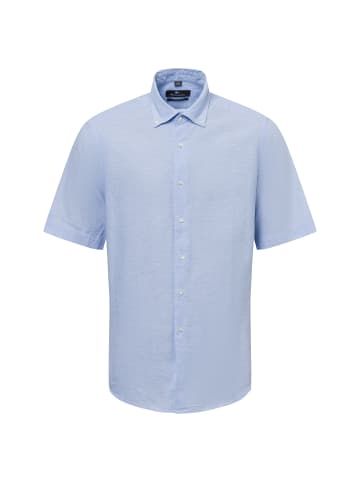 Nils Sundström Freizeithemd mit Leinen-Anteil in hellblau