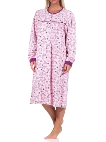 NORMANN Nachthemd Kuschelinterlock - 69627 in rosa