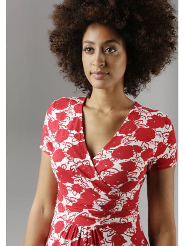 Aniston SELECTED Sommerkleid in rot-weiß