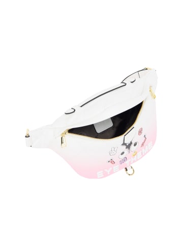 myMo Women Handbag in White Pink