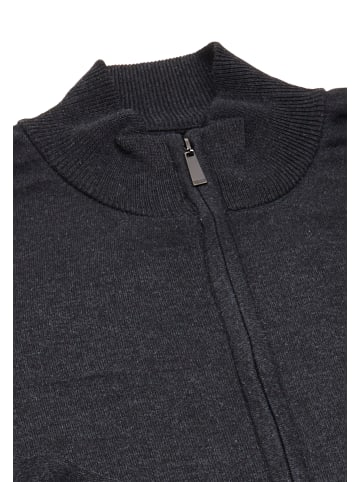 ALEKO Herren Cardigan in Dunkelgrau Melange