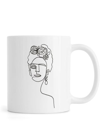 Juniqe Tasse "Frida" in Schwarz & Weiß