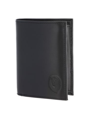 oxmox Leather Geldbörse RFID Schutz Leder 13 cm schwarz-freedom lion