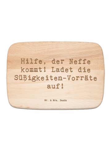 Mr. & Mrs. Panda Holz Schneidbrett Spruch Neffe Besuch mit Spruch in Transparent