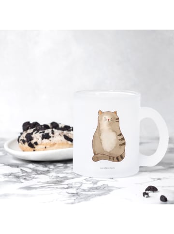 Mr. & Mrs. Panda Teetasse Katze Sitzen ohne Spruch in Transparent