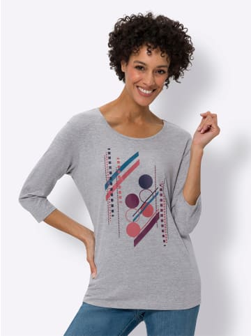 Sieh an! 3/4-Arm-Shirt in grau-meliert-topas