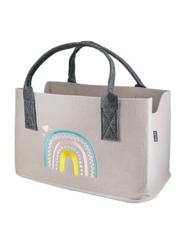 GMD Living Filztasche Regenbogenmotiv in Creme