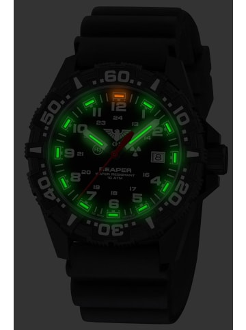 KHS Herrenuhr Reaper MKII mit Taucherband Schwarz