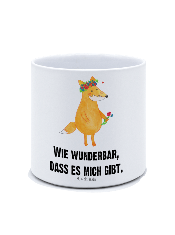 Mr. & Mrs. Panda XL Blumentopf Fuchs Blumen mit Spruch in Weiß