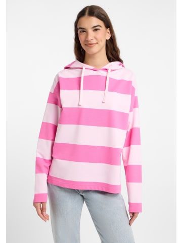 ELBSAND Hoodie Eydis in Magenta Sky + Soft Rose STRIPE
