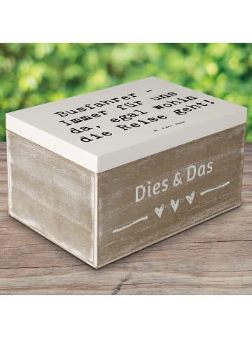 Mr. & Mrs. Panda Geschenkbox Spruch Busfahrer Held mit Spruch in Weiß