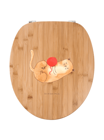 Mr. & Mrs. Panda Toilettendeckel Katze Wolle ohne Spruch in Braun