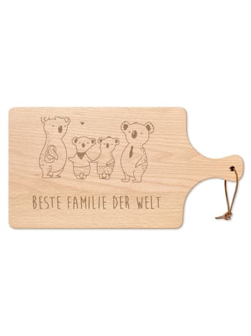 Mr. & Mrs. Panda Schneidebrett Koala Familie zwei mit Spruch in Transparent