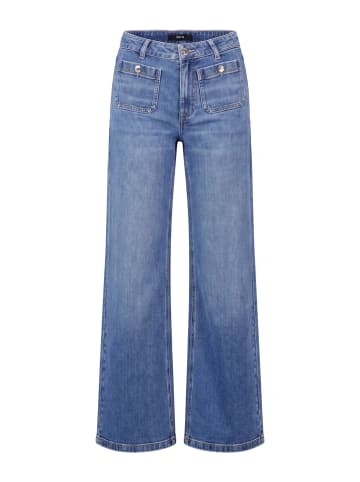 Zero Basic-Jeans mit aufgesetzten Taschen in Middle Blue Denim