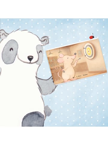 Mr. & Mrs. Panda Wandbild Maus Dart spielen Design ohne Spruch in Weiß