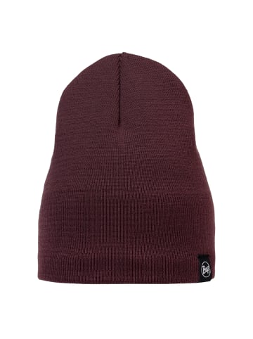 Buff Knitted & Fleece Beanie Lilon in Burgunder
