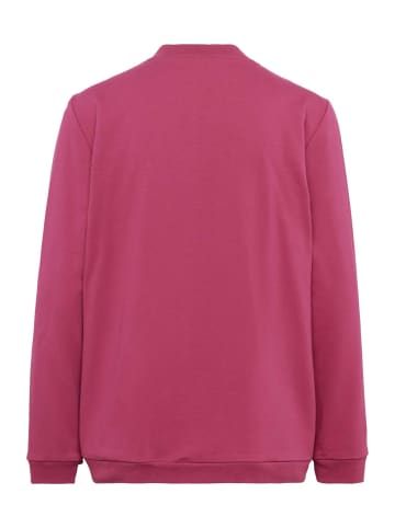 GOLDNER Kurzgröße:  Langarm Baumwolljäckchen in bordeaux