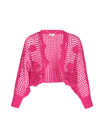 IZIA Women Cardigan in fuchsia
