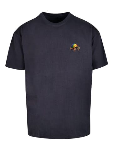 F4NT4STIC Heavy Oversize T-Shirt Rainbow Turtle OVERSIZE TEE in marineblau