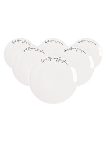Villeroy & Boch 6er Set Frühstücksteller Sunshine Statement ø 21,2 cm weiß in weiß