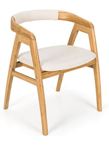 COSTWAY Küchenstuhl mit Kissen in Beige