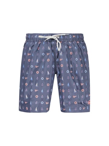 NORWAY 1963 Blau Herren Bademode Shorts aus Polyester