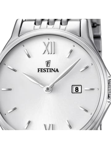 Festina Analog-Armbanduhr Festina Klassik silber klein (ca. 30,8mm)