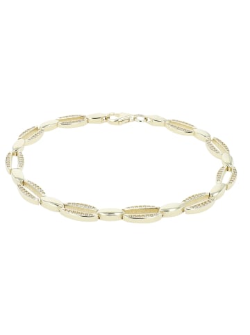 Adeliás Damen Armband aus 333 Gold mit Zirkonia 19 cm in gold