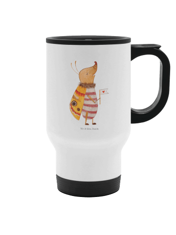 Mr. & Mrs. Panda Thermotrinkbecher Nachtfalter Fähnchen ohne Spruch in Weiß