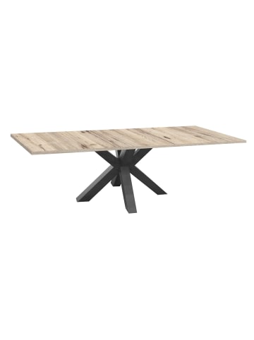 58 aufm Kessel ESSTISCH ausziehbar Ela 1 140 x 90 x 75 Esszimmertisch Graphit/Sandeiche