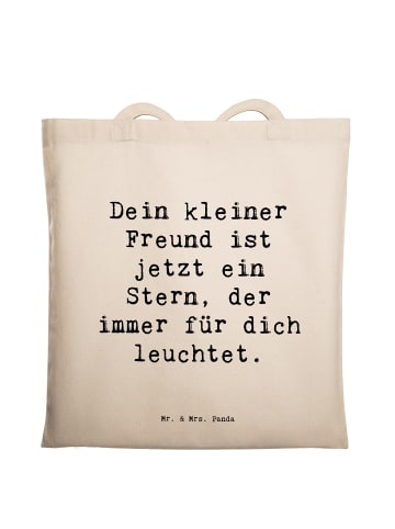 Mr. & Mrs. Panda Shopping Bag Spruch Trauerbewältigung Haustierv... in Creme