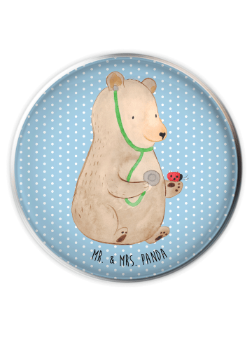 Mr. & Mrs. Panda Abfluss Stopfen Bär Arzt ohne Spruch in Blau Pastell