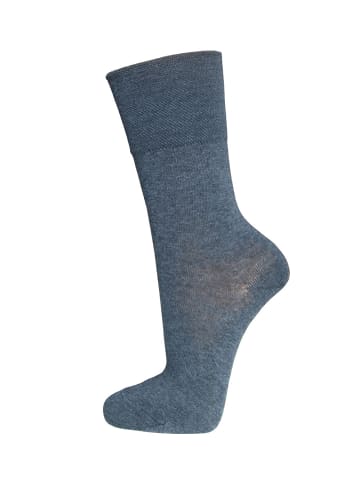 ewers Socken Durabella ohne Gummirand in anthrazit meliert