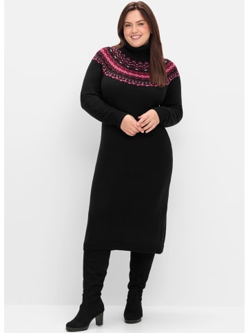 sheego Strickkleid in schwarz