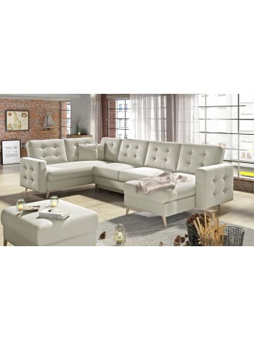 MF Design Ecksofa Thor  in Kunstleder Creme in Creme -  (L) 320 x (B) 320 x (H) 90 cm