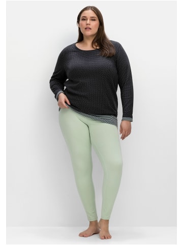 sheego Relax-Leggings in mint+anthrazit