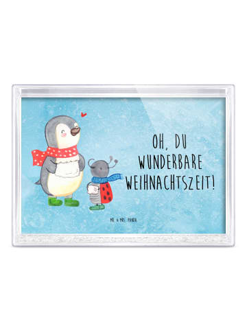 Mr. & Mrs. Panda Bilderrahmen Smörle Winterzeit mit Spruch in Eisblau