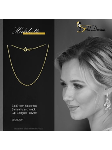 GoldDream 333 Gelbgold Damen GoldDream Halsketten Anker diamantiert Kette ca. 36cm