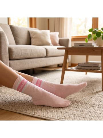 Divasya Socken Inhale Namaste in Pink