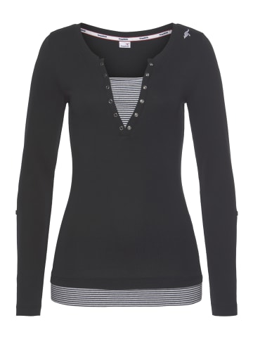 Kangaroos 2-in-1-Shirt in schwarz-weiß
