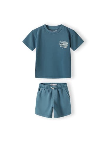 Minoti 2tlg. Set: T-Shirt & Shorts 23fleece71 in grün