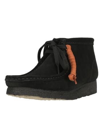 Clarks Schnürschuhe Wallabee Boot. Black Sde in 1219 Black Sde
