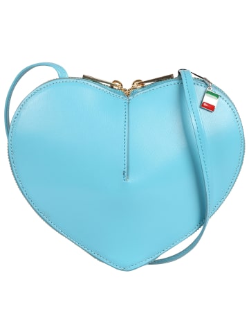 Florence Florence Umhängetasche Leder türkis ca. 22cm