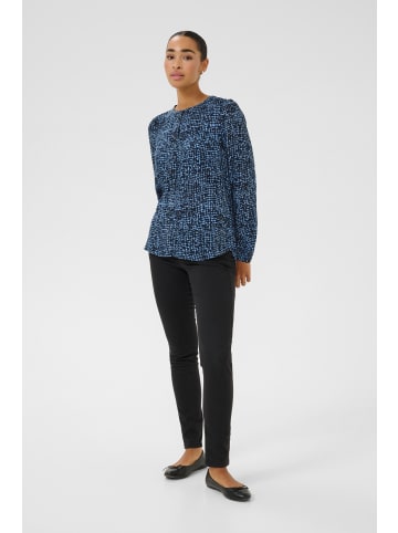 Kaffe Langarm-Bluse KApollie Regular fit in Midnight/Blue Graphic Dot