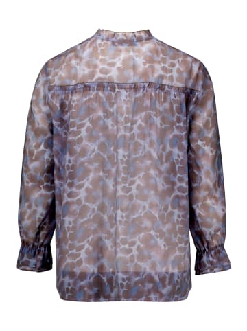 Betty Barclay Chiffonbluse mit Animalprint in Blau/Braun