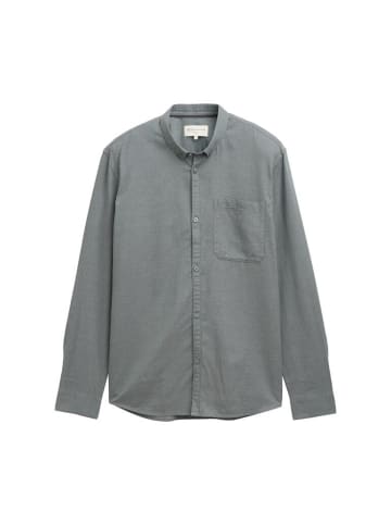 TOM TAILOR Denim Langarmhemd in jasper green fine structure