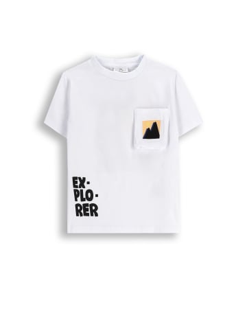 Coccodrillo T-Shirt mit kurzen Ärmeln in weiß